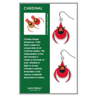 Charley Harper Cardinal Earrings