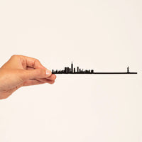 Mini New York Skyline Silhouette Magnet Wall Decor