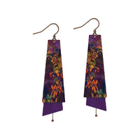 Purple Leaves Earrings