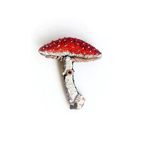 Fly Amanita Mushroom Brooch Pin