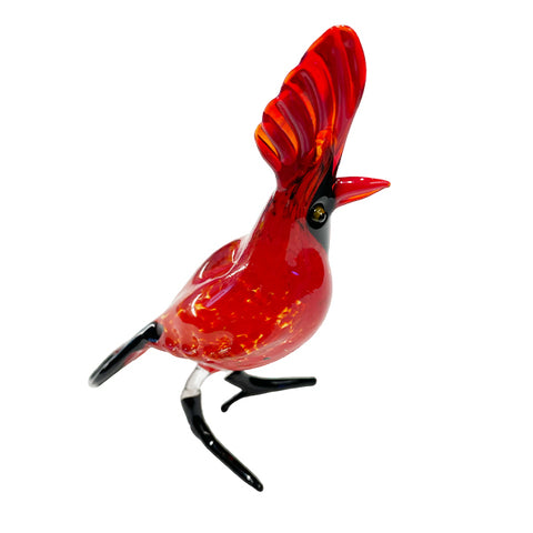 Northern Cardinal Glass Bird