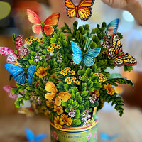 Butterflies and Buttercups Bouquet Pop-up Greeting Card