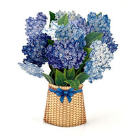 Nantucket Hydrangeas Bouquet Pop-up Greeting Card