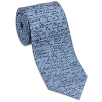Declaration of Independence Tie Blue
