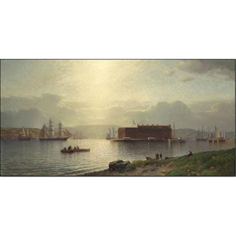 The Narrows and Fort Lafayette, Ships Coming Into Port, New York Harbor Oppenheimer Print