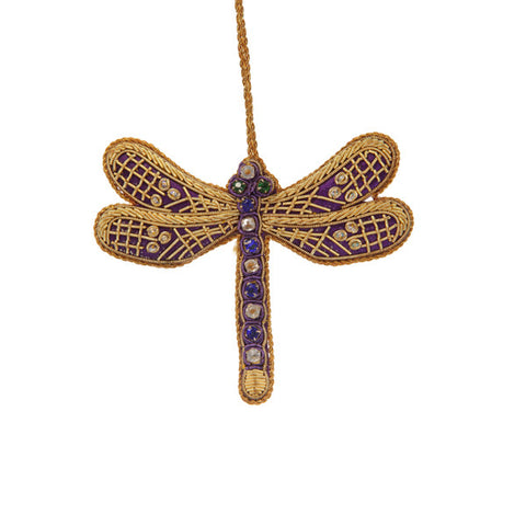 Purple Dragonfly Ornament